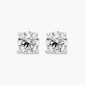 14K Gold Four Prong Round Brilliant Lab-Grown Diamond Stud Earrings (1.00 CTW - F-G / VS