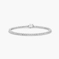 14K Gold 7 Inch Four Prong Lab-Grown Tennis Bracelet (4.00 CTW - F-G / VS2-VS1)