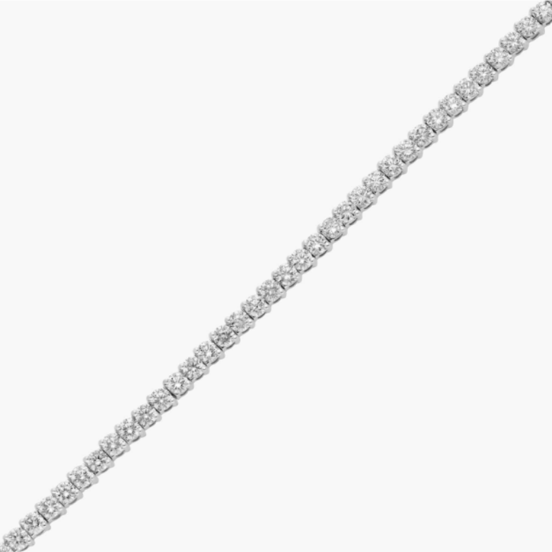 14K Gold 7 Inch Four Prong Lab-Grown Tennis Bracelet (4.00 CTW - F-G / VS2-VS1)