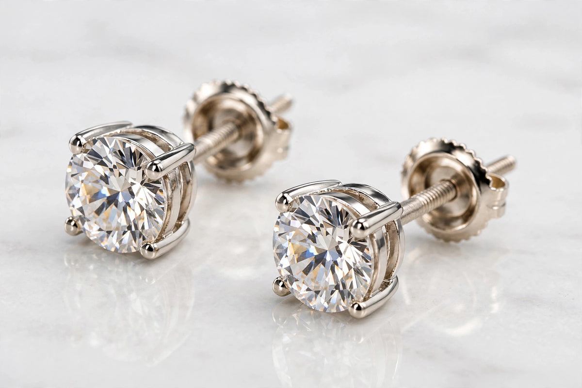 2ct white gold angled