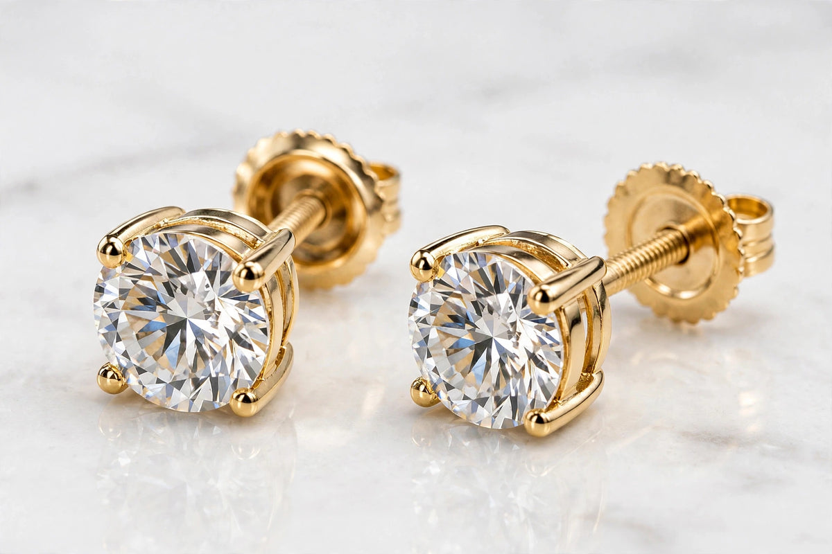 2ct yellow gold angled