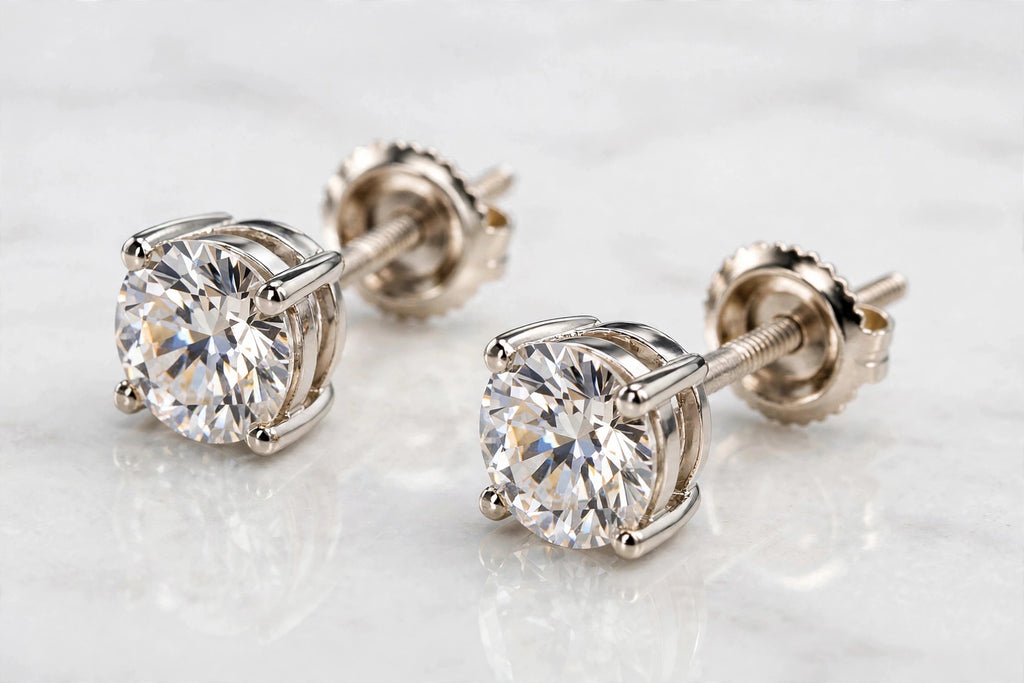 3ct white gold angled