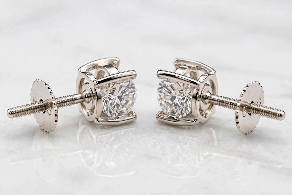 3ct white gold back