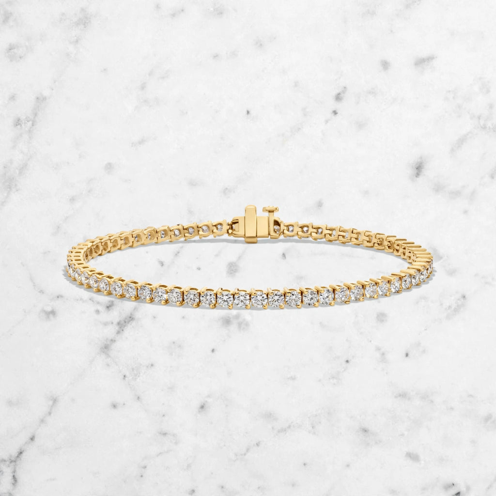4ct tennis bracelet yellow front
