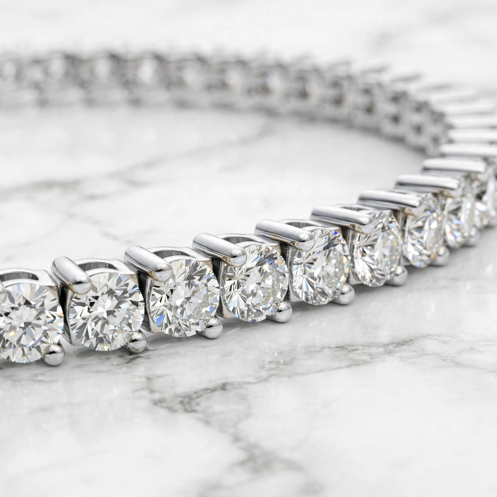 6ct tennis bracelet white detail