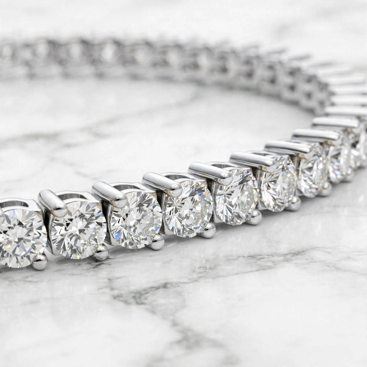 6ct tennis bracelet white detail