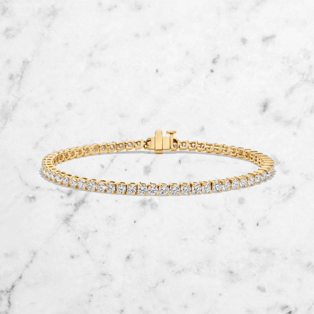 6ct tennis bracelet yellow front