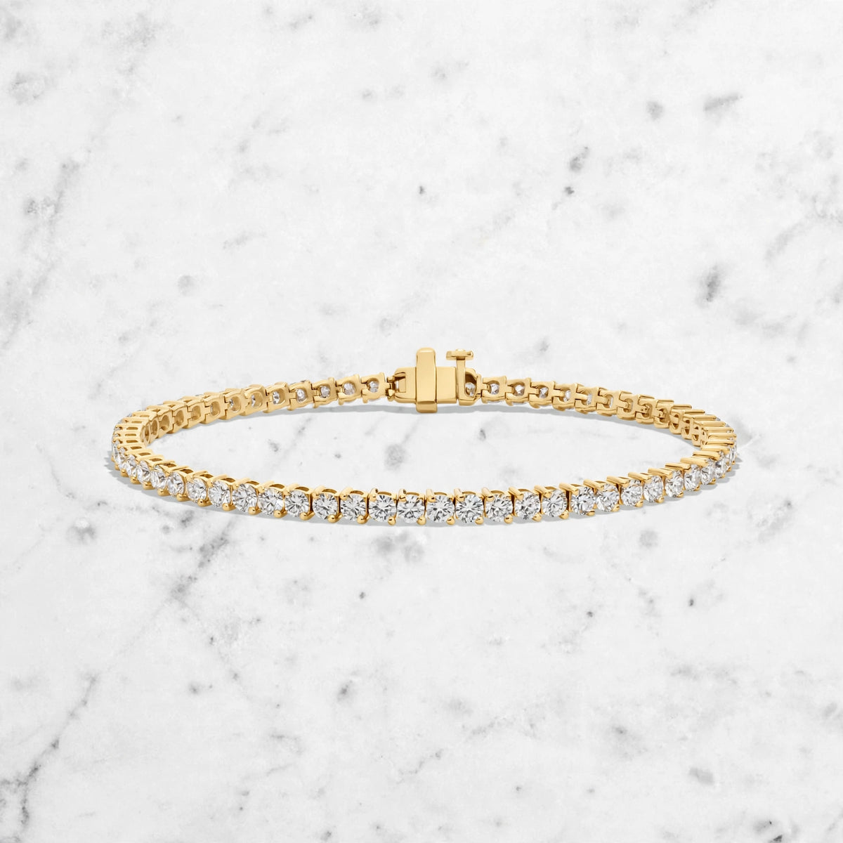 6ct tennis bracelet yellow front
