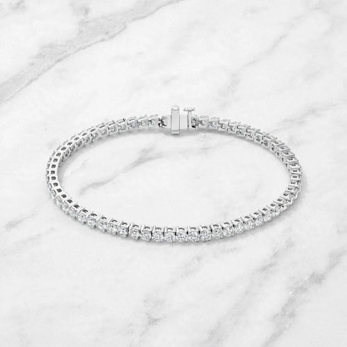 8ct tennis bracelet white front