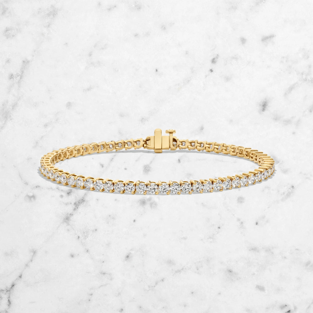 8ct tennis bracelet yellow front