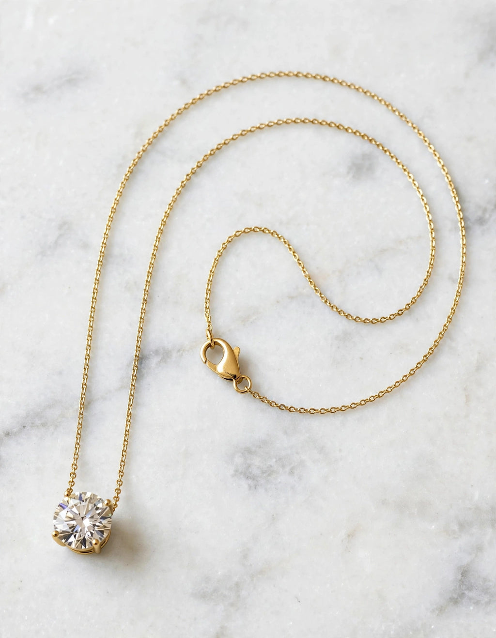 1.5ct pendant clasp 16 inch yellow gold