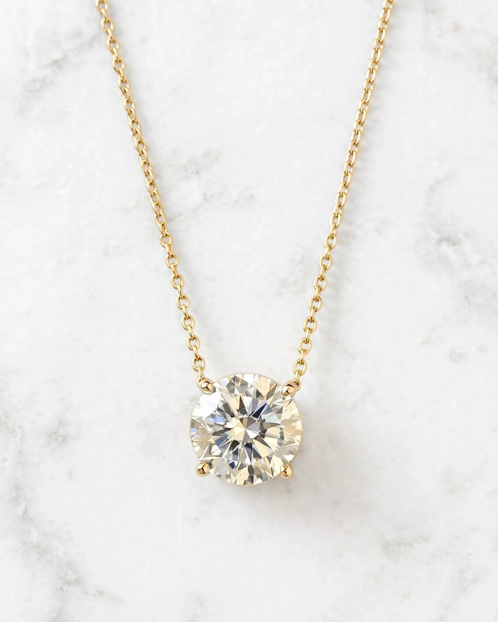 1.5ct pendant yellow gold front